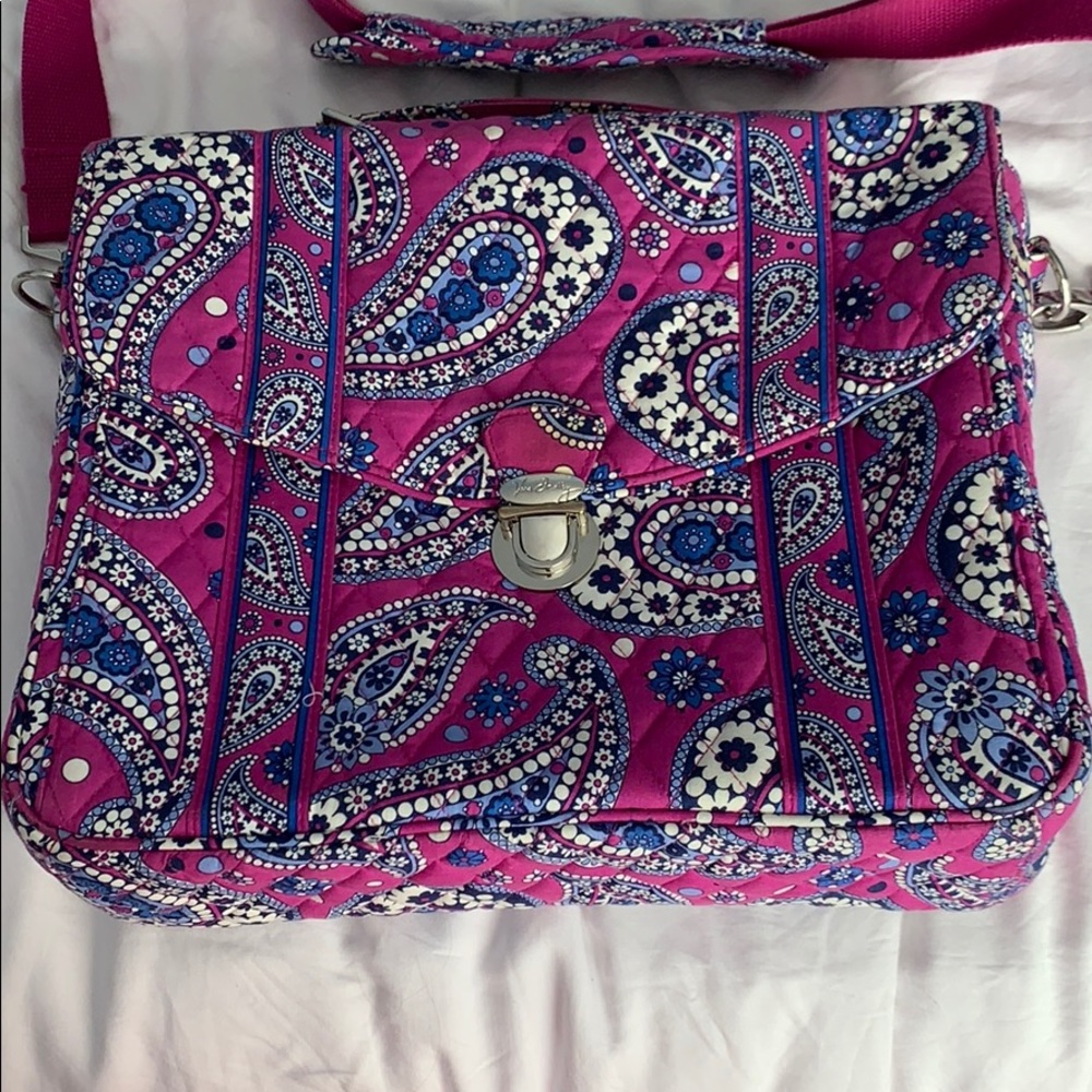 Vera Bradley Boysenberry Laptop Messenger Bag